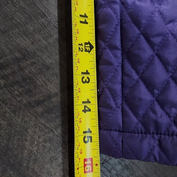 Jane Ashley Women's Quilted Coat, Size Medium Jacket Purple - Picture 16 of 16